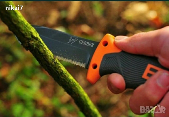 ловен нож тактически GERBER за оцеляване комбинирано острие мега здрав, снимка 7 - Ножове - 37667323