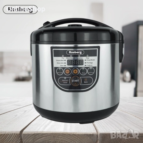 Мултикукър с 10 програми Rosberg RP51985E5, 780W, 5L, LED дисплей, Инокс, снимка 9 - Мултикукъри - 52406653