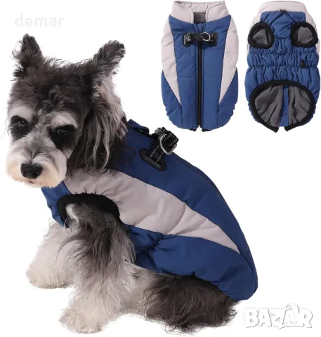 Топло палто за кучета/котки Poseca, светлоотразителна лента, размер S