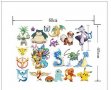Покемон Пикачу Pokemon герои стикер лепенка за стена или гардероб детска самозалепващ, снимка 3