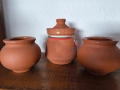 Традиционни битови гърненца за мед и кисело мляко (3 броя), снимка 10