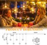 Коледни светлини за прозорци и стени със снежинки, снимка 2