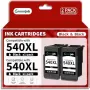 Нови Canon 540XL Black съвместими касети, 2 x PG-540XL за Pixma MG/MX/TS принтер тонер мастило печат, снимка 1