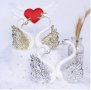 Красив лебед голяма пластмасова фигурка украса декор за торта и др., снимка 1 - Други - 29556413