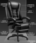 Масажен въртящ се офис стол с подложка за краката OFFICE  MASSAGE  CHAIR 008, снимка 4