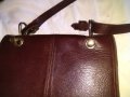 Чанта женска бордо естествена кожа Лема Италия 325х255х90мм, снимка 2