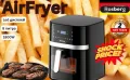 Фритюрник AirFryer R51980CB, 1800W, 8л., Горещ въздух, LED дисплей, Таймер, до 200°С, Черен, снимка 3