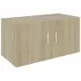 vidaXL Шкаф за стена, дъб сонома, 80x39x40 см, инженерно дърво, снимка 1