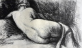 Литография на голо женско тяло, 70-те години на 20-ти век., снимка 2