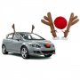 Коледна украса за кола - Еленски рога и нос за автомобил, снимка 1