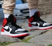 Bисоки Kецове Nike Jordan Бяло черно и червено Размери 36 37 40 41 , снимка 3