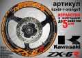 Kawasaki ZX-6R кантове и надписи за джанти, снимка 6