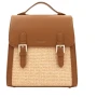 Кокетна дамска раничка, със сламени детайли, снимка 6