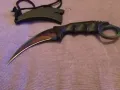  Нож Карамбит с калъвче за врата нов  Karambit Tactical, тактически нож, снимка 6