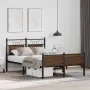 vidaXL Рамка за легло без матрак кафяв дъб 120x200 см инженерно дърво, снимка 5