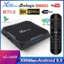 8K TV BOX Android 9.0 4 + 64GB - Смарт тв бокс с инсталирани канали и приложения X96 MAX +, снимка 1 - Плейъри, домашно кино, прожектори - 29524825