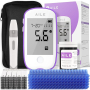 AILE Комплект за измерване на кръвна захар: 50 тест ленти и ланцети
