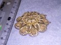 РАЗКОШНА СТАРИННА СРЕБЪРНА ФИЛИГРАННА ФЛОРАЛНА БРОШКА ФИНА МАЙСТОРСКА РЪЧНА ИЗРАБОТКА УНИКАТ 35809, снимка 13