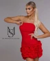 Дамска къса червена рокля подходяща за официални поводи, снимка 2