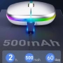 Безжична мишка，Bluetooth 5.0 и 2.4G двоен режим, тихо щракване, RGB LED, 1600 dpi，Акумулаторна, снимка 6