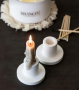 3d поставка за права свещ свещник силиконов молд форма гипс смола декор калъп за изработка
