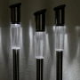 Комплект от 3 броя Led соларни лампи XL 57см - неръждаема стомана, сензор и до 8 часа светене, снимка 5