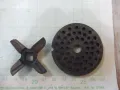 Решетка и нож от машинка за мелене на месо, снимка 3