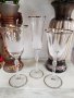 Комплект от 6 чаши за вино кристалин BOHEMIA със сребърен кант, снимка 1 - Чаши - 35429209