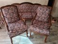 Комплект диван и кресла от масивно дърво, снимка 1 - Дивани и мека мебел - 31093093