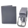 Колан и портмоне за мъж в сиво-Подаръчен комплект Код на продукта:M-0035, снимка 1