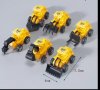 6 бр Багери багер кран строителни машини подвижни гуми пластмасови PVC фигурки за игра декор торта , снимка 7