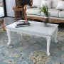 vidaXL Маса за кафе, 100x60x42 cм, силен гланц, бяла, снимка 2