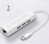 USB 2.0 + LAN HUB , USB C + LAN , Type-C HUB  / лаптоп / компютър , снимка 3