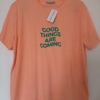 Оранжева тениска Good things, снимка 1 - Тениски - 40317432