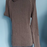 Марков спортен пуловер с поло яка / голям размер , снимка 6 - Пуловери - 44256000