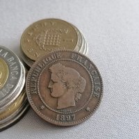Монета - Франция - 5 сентима | 1897г., снимка 2 - Нумизматика и бонистика - 39391012