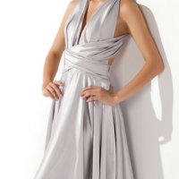 Бална рокля Сребърно сияние, снимка 4 - Рокли - 40125444