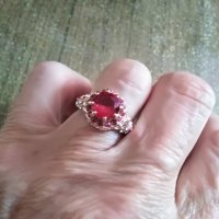 Дамски позлатен пръстен, снимка 1 - Пръстени - 37008402