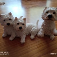 Статуетки West Highland Terrier Колекционерски Статуетки , снимка 1 - Други стоки за дома - 36837096