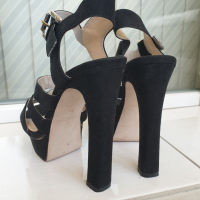 Zara дамски високи сандали номер 37, снимка 9 - Сандали - 36544049