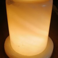 лечебна Лампа от стругован минерал жълта яспис, снимка 2 - Декорация за дома - 31936877