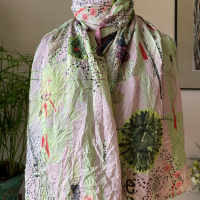 Летен шал в пастелни цветове, снимка 1 - Шалове - 44773419