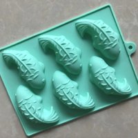 6 бр шаран шарани риба силиконов молд форма калъп шоколад фондан гипс , снимка 1 - Форми - 31645018