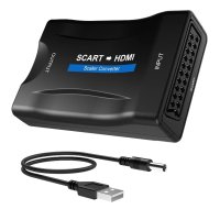 SCART към HDMI адаптер,преобразува аналогов Scart вход към HDMI 720P/1080P (60Hz),изход за HDTV/PS, снимка 1 - Плейъри, домашно кино, прожектори - 40261557