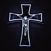 ЛЕД 3D LED кръст с Исус, 24 волта, снимка 3 - Аксесоари и консумативи - 40775160