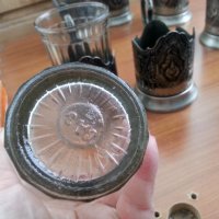 Руски посребрени стакани подстакани мнц, снимка 12 - Антикварни и старинни предмети - 36623676