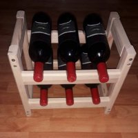 Стелаж за вино за шест броя бутилки
