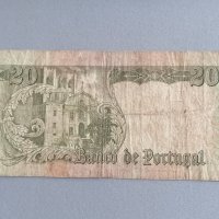 Банкнота - Португалия - 20 ескудос | 1964г., снимка 2 - Нумизматика и бонистика - 42378464