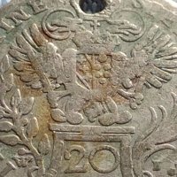Сребърна монета 20 кройцера 1764г. Франц първи Виена Свещена Римска империя 26744, снимка 8 - Нумизматика и бонистика - 42887620