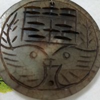 Медальон от нефрит, снимка 3 - Антикварни и старинни предмети - 42880200